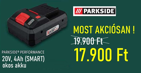 PARKSIDE  Intelligens (SMART) akkumulátor 20 V/4 Ah – PAPS 204 A1