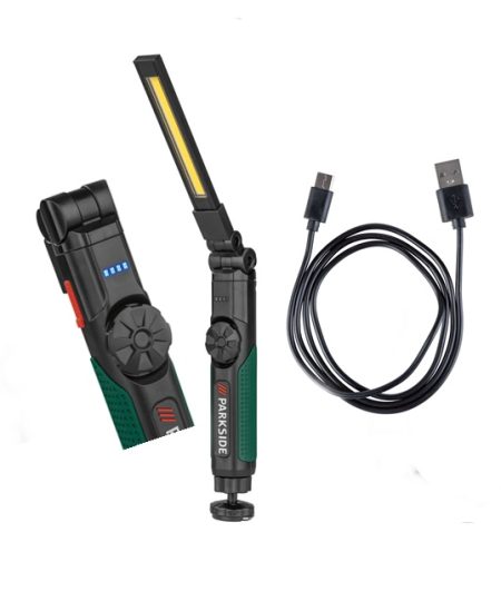PARKSIDE akkus, összecsukható LED lámpa USB töltéssel – PSDD 2000 A1 AUTÓFELSZERELÉS Parkside barkácsgép és szerszám webáruház