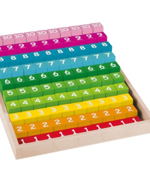Fa szivárványos színű játék Montessori logikai fejlesztő játék, nagy számokkal FA-JÁTÉKOK Parkside barkácsgép és szerszám webáruház