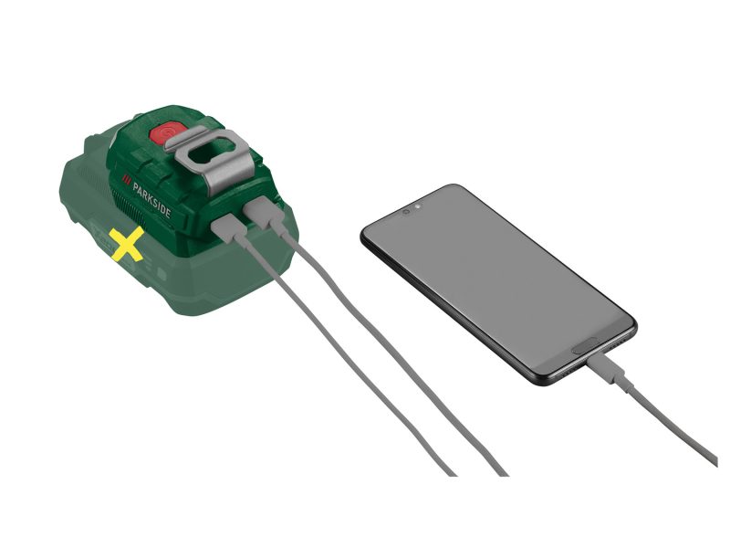 PARKSIDE Akkura csatlakoztatható USB adapter LED lámpával PAA 20-Li B3 AKCIÓ-LEGNAGYOBB KEDVEZMÉNY Parkside barkácsgép és szerszám webáruház