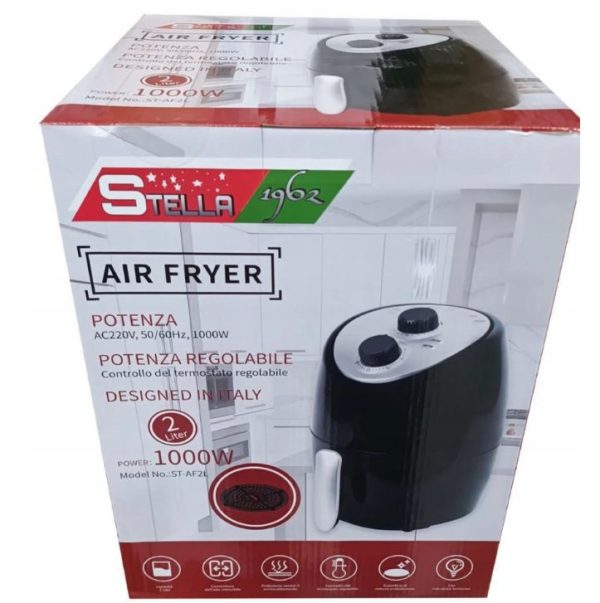 Stella 1962 Air Fryer 2L zsírmentes, forrólevegős sütő AKCIÓ-LEGNAGYOBB KEDVEZMÉNY Parkside barkácsgép és szerszám webáruház