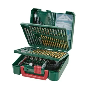 Fúrófejek és bitfejek, 204 darabos készlet praktikus kis koffreben