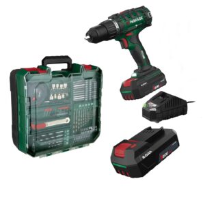 Akkus fúró, csavarozó 2 akkuval, töltővel és 73 db kiegészítővel PABS 20-Li I9 EXTRA