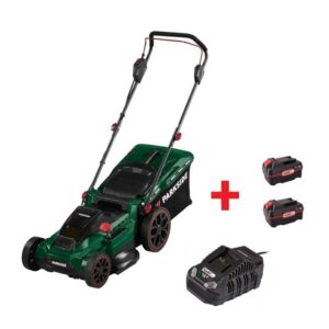 Akkus fűnyíró akkumulátorokkal+töltővel, gyűjtőzsákkal, szénkefe mentes tartós motor - PARKSIDE PRMA 40Li E3